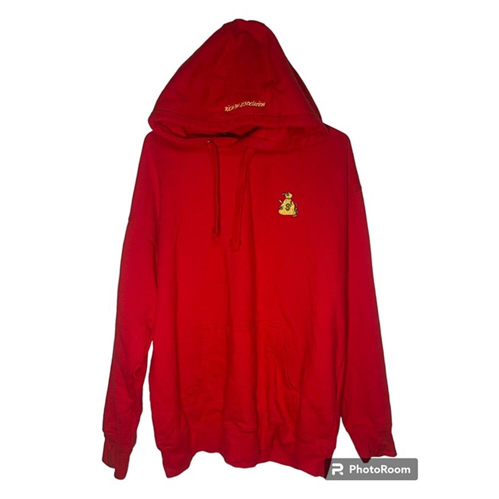 Cotton Heritage Rich by Association Red Cash Bag Hoodie Pullover Men's Size XL